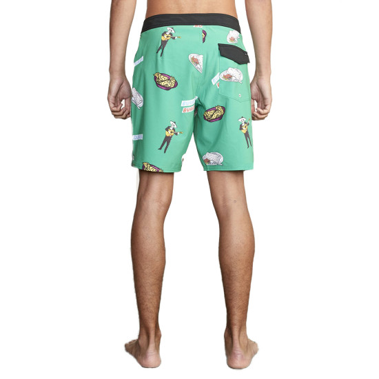 RVCA Ανδρικό μαγιό Hot Fudge Trunk 18" - Printed Board Shorts for Men